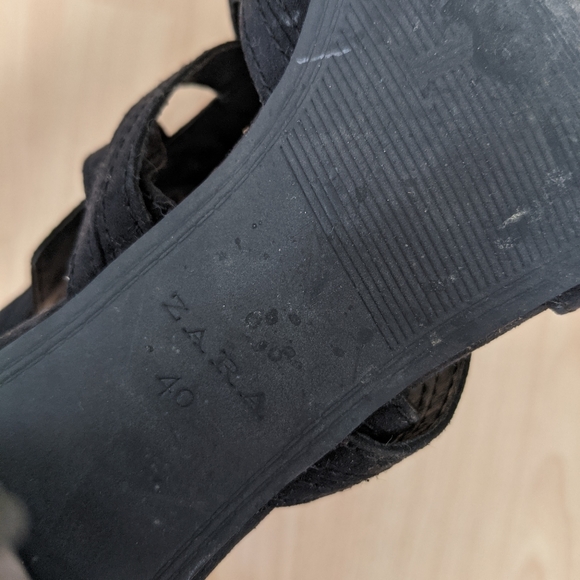 ZARA Strappy Back Heel Sandals 40 - Picture 3 of 3